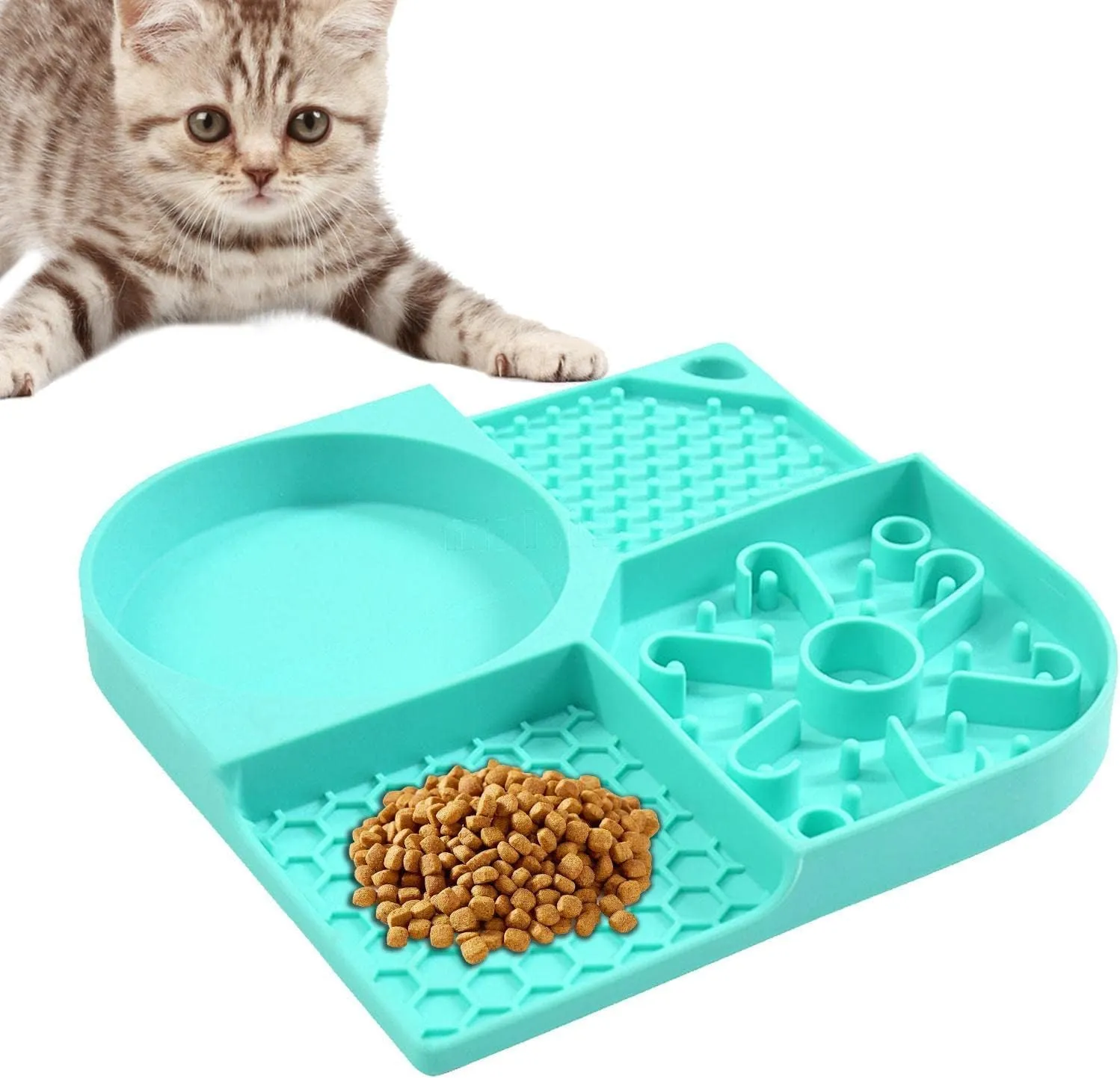 Petwag Dog Slow Feeder Bowl with Lick Mat | Anti-Choking Interactive Pet Feeding Tray