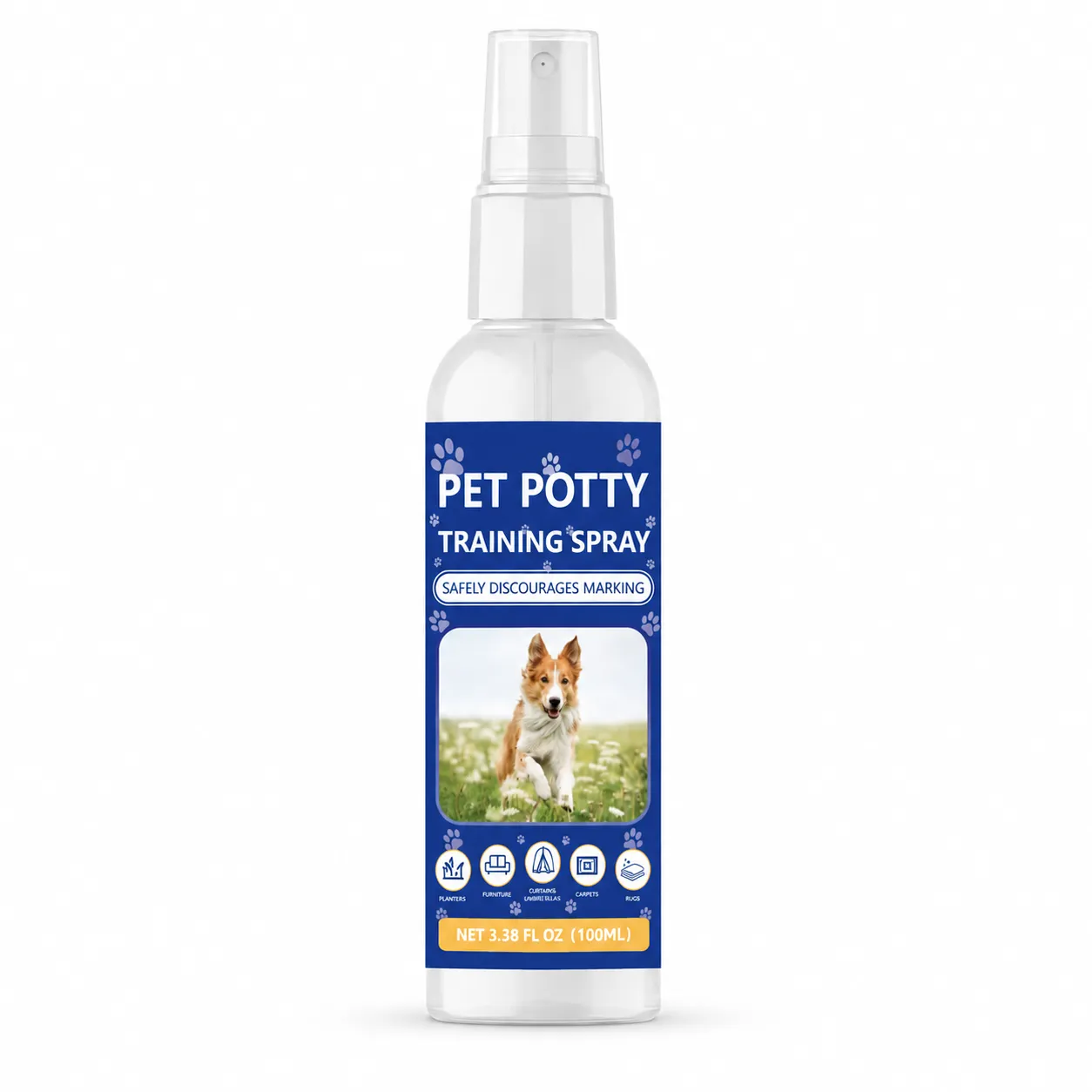Pawzo Pet Potty Training Spray for Dogs & Cats – Indoor & Outdoor Toilet Training Aid, Helps Guide Pets to Pee & Potty in Desired Spot, Safe & Easy to Use (100ML)