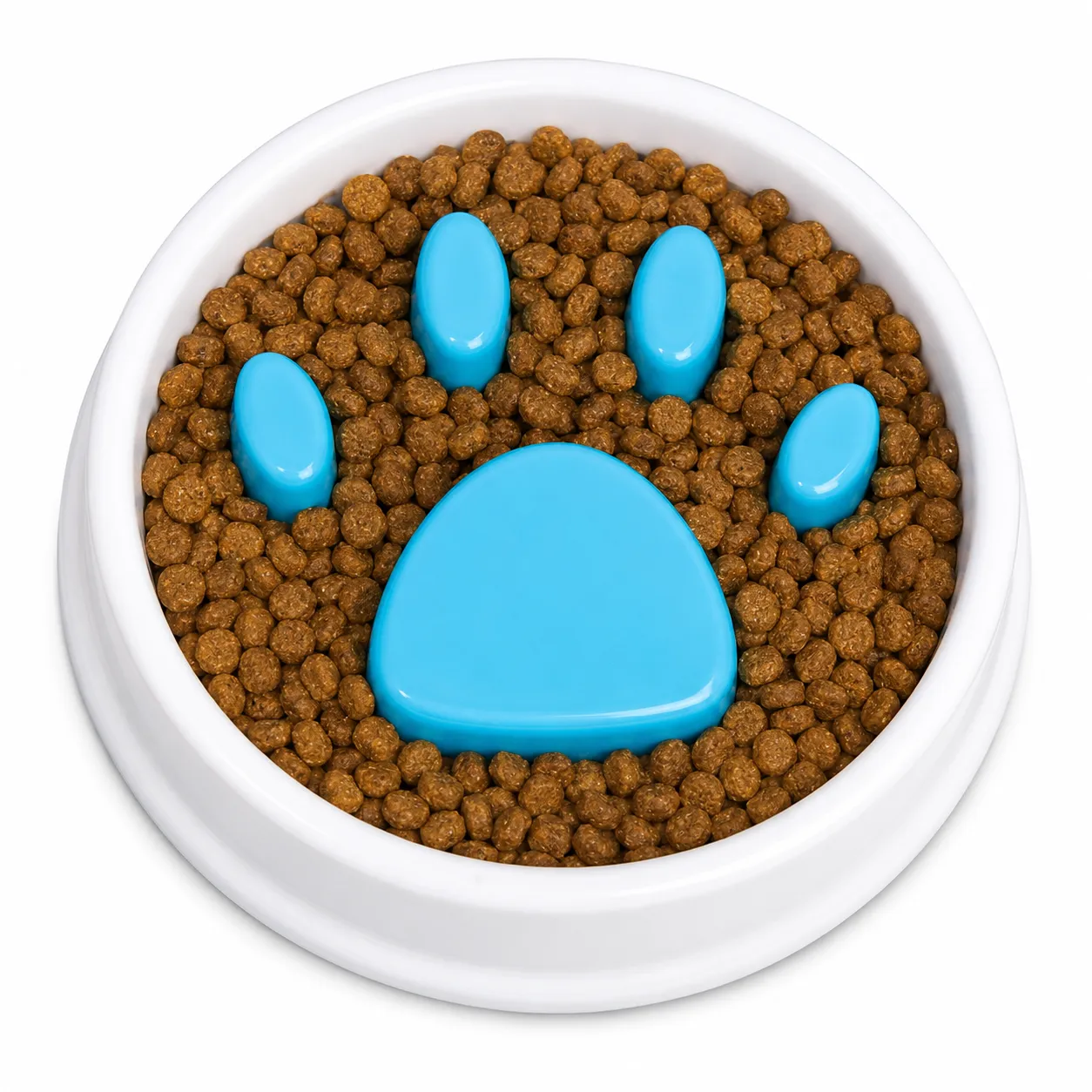 Pawzo Slow Feeder Dog Bowl for Dogs & Cats – Anti Choking Pet Feeding Bowl, BPA-Free Non-Slip Healthy Eating Dish